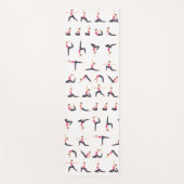 Yoga Pose-Afbeeldingen op een Premium Yoga Mat (Voorkant)
