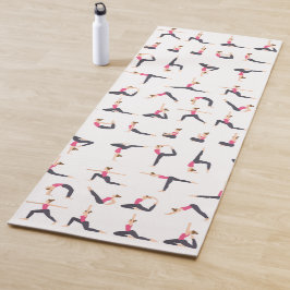 Yoga Pose-Afbeeldingen op een Premium Yoga Mat