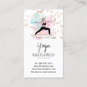 ** Yoga Pose AP33 Regenboog Spiritueel Chakra Visitekaartje (Achterkant)