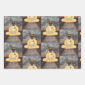 Yoga Pose Astronaut 3 Originele Waterverven Inpakpapier Vel (Voorkant 3)