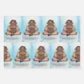 Yoga Pose Astronaut 3 Originele Waterverven Inpakpapier Vel (Voorkant 2)