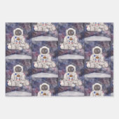 Yoga Pose Astronaut 3 Originele Waterverven Inpakpapier Vel (Voorkant)