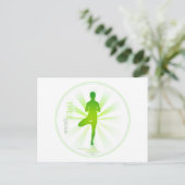 Yoga Pose Briefkaart (boompoot) (Staand voorkant)