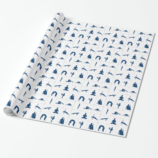 Yoga pose cadeaupapier (Uitgerold)