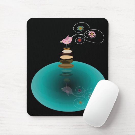 Yoga pose, één pootstand muismat (Met muis)