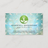 Yoga Pose en Leaves Visitekaartje (Achterkant)