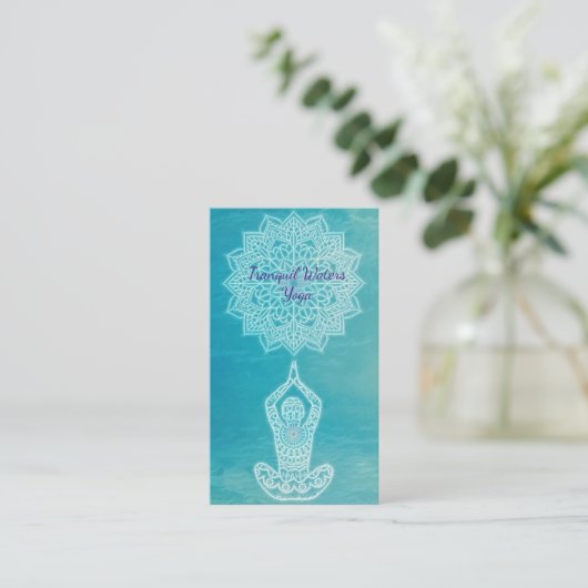 Yoga Pose en Mandala Visitekaartje (Staand voorkant)