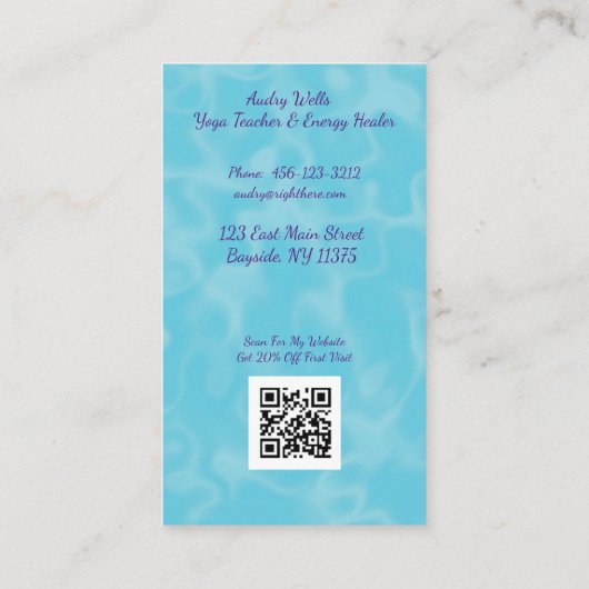 Yoga Pose en Mandala Visitekaartje (Achterkant)