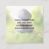 Yoga Pose | Evenwichtige stenen Vierkante Visitekaartje (Achterkant)