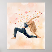 Yoga Pose Feminine Print Afbeelding Poster Wall Ar (Voorkant)