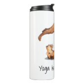 Yoga Pose Funny Dog Thermosbeker (Gedraaid links)