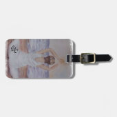 YOGA POSE GEPERSONALISEERD BAGAGELABEL (Voorkant horizontaal)