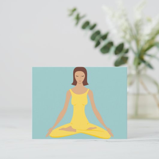 Yoga Pose Girl Briefkaart (Staand voorkant)