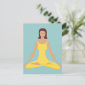 Yoga Pose Girl Briefkaart (Staand voorkant)