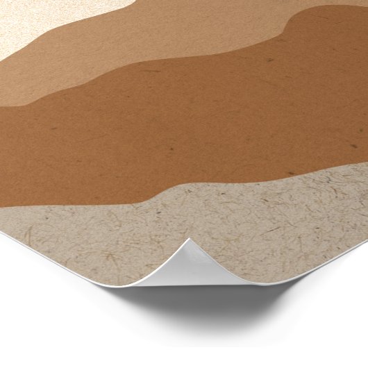 Yoga pose Gold moon modern abstract Poster (Hoek)