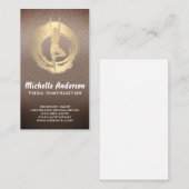 Yoga Pose Gouden Borstel Metallic Visitekaartje (Voorkant / Achterkant)