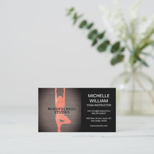 Yoga Pose | Instructeur Visitekaartje (Staand voorkant)