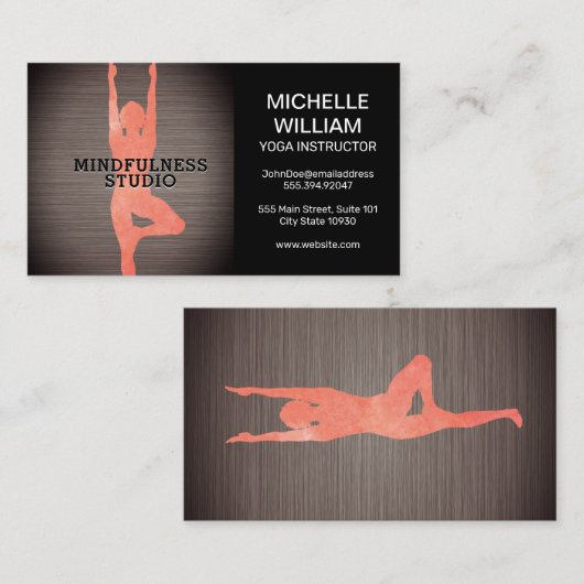 Yoga Pose | Instructeur Visitekaartje (Voorkant / Achterkant)