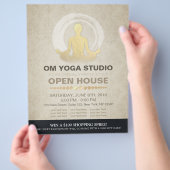 YOGA Pose Instructor Studio Open House ZEN Symbol Flyer (Hand)