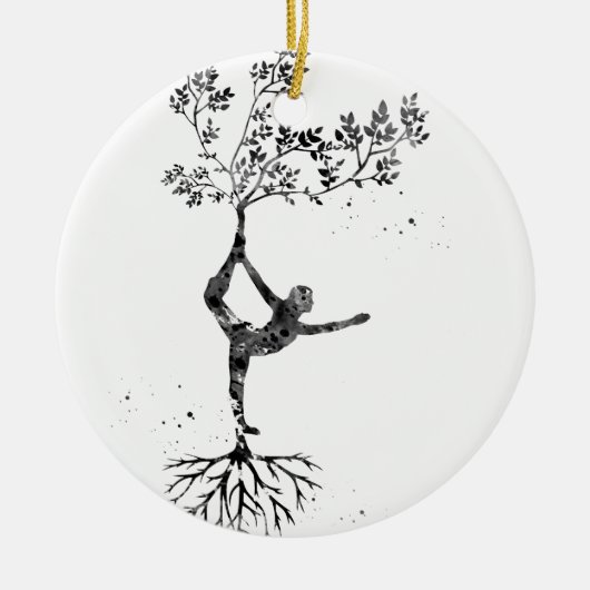 Yoga pose keramisch ornament (Voorkant)