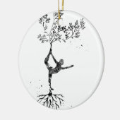 Yoga pose keramisch ornament (Links)