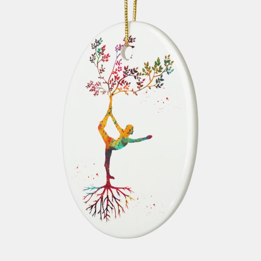 Yoga pose keramisch ornament (Links)