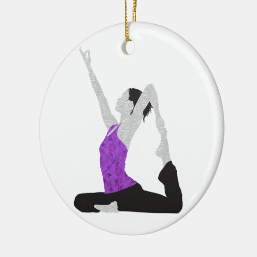 Yoga Pose Keramisch Ornament (Links)
