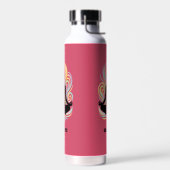 Yoga pose kronkels roze naam waterfles (Links)