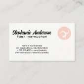Yoga Pose Logo | Gezondheid en fitness Visitekaartje (Achterkant)