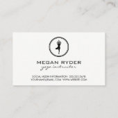 Yoga Pose Logo Grey Texture Visitekaartje (Achterkant)