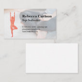 Yoga Pose Logo | Vrouw die meditatie beoefent Visitekaartje (Voorkant / Achterkant)