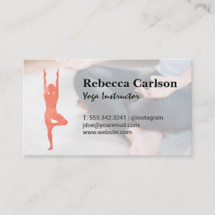 Yoga Pose Logo   Vrouw die mediteert Visitekaartje