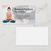 Yoga Pose Logo | Vrouw zitten Meditatie Visitekaartje (Voorkant / Achterkant)