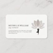 Yoga Pose Lotus Flower Pattern Visitekaartje (Achterkant)