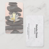 Yoga Pose | Lotus | gestapelde stonken Visitekaartje (Voorkant / Achterkant)