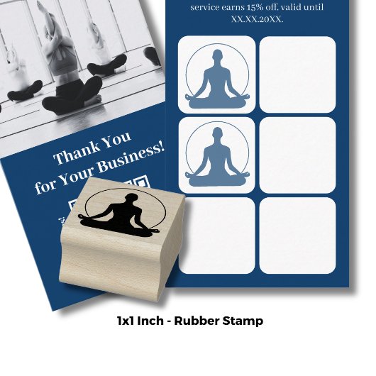 Yoga Pose - Loyalty Kaart Devaluatie Rubberstempel