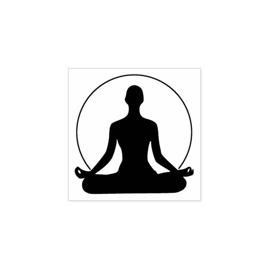 Yoga Pose - Loyalty Kaart Devaluatie Rubberstempel (Afrduk)