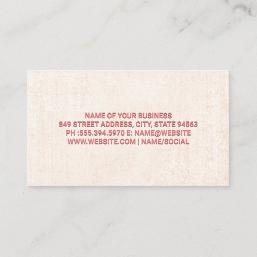 Yoga Pose | Mandala Pattern-Logo Visitekaartje (Achterkant)