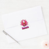 Yoga Pose met Lotus Bloem "Namaste" Ronde Sticker (Envelop)