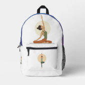 Yoga Pose Monoline Aardetinten | Bedrukte Rugzak (Voorkant)