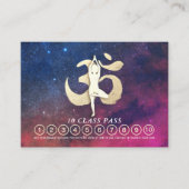 YOGA Pose OM Symbol Class Pass Loyalty Appointing Afsprakenkaartje (Voorkant)