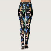 Yoga Pose Pastel Patroon 01.bx4 Leggings (Achterkant)
