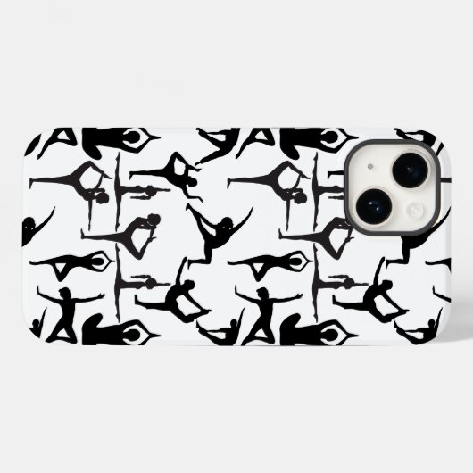 Yoga pose patroon 01.w BG Case-Mate iPhone Case (Achterkant (horizontaal))