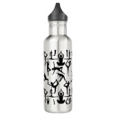 Yoga pose patroon 01.w BG Waterfles (Links)