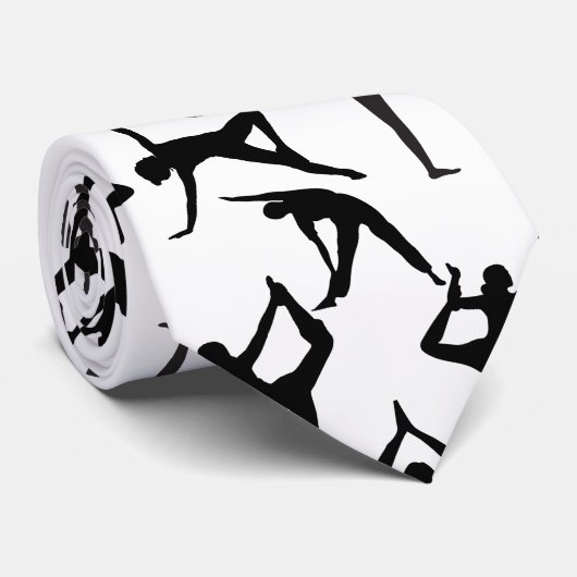 Yoga pose patroon 01.w geen BG Stropdas (Opgerold)