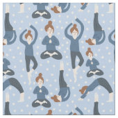 Yoga Pose Pattern Stof (Close Up)
