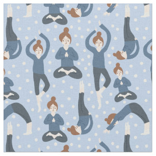 Yoga Pose Pattern Stof