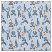 Yoga Pose Pattern Stof (Swatch)
