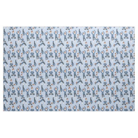 Yoga Pose Pattern Stof (Fat Quarter)