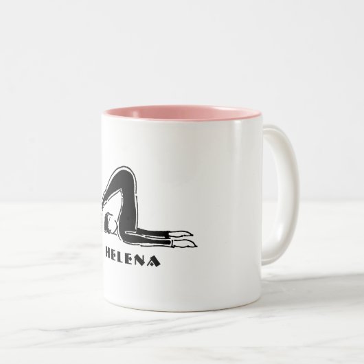 Yoga Pose Persoonlijke Gift Mok voor haar (Voorkant rechts)